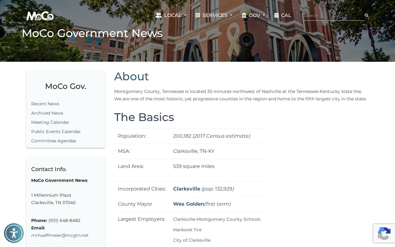 Clarksville criminal records and Montgomery County city profile