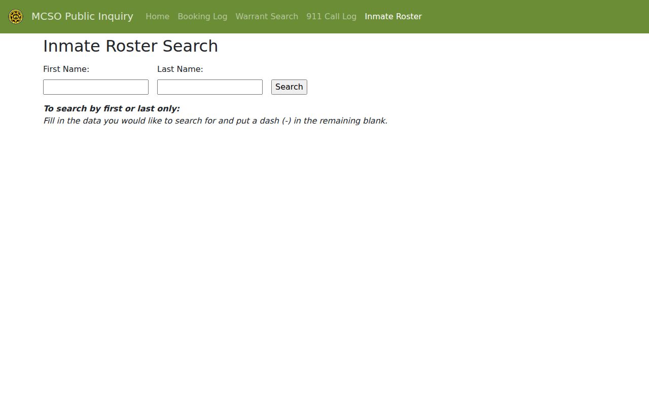 Montgomery County arrest lookup inmate roster search