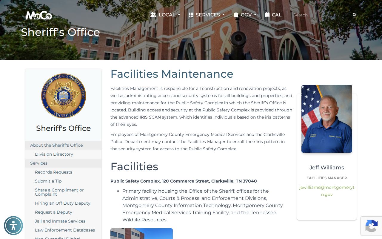 Montgomery County arrest records jail and workhouse facilities
