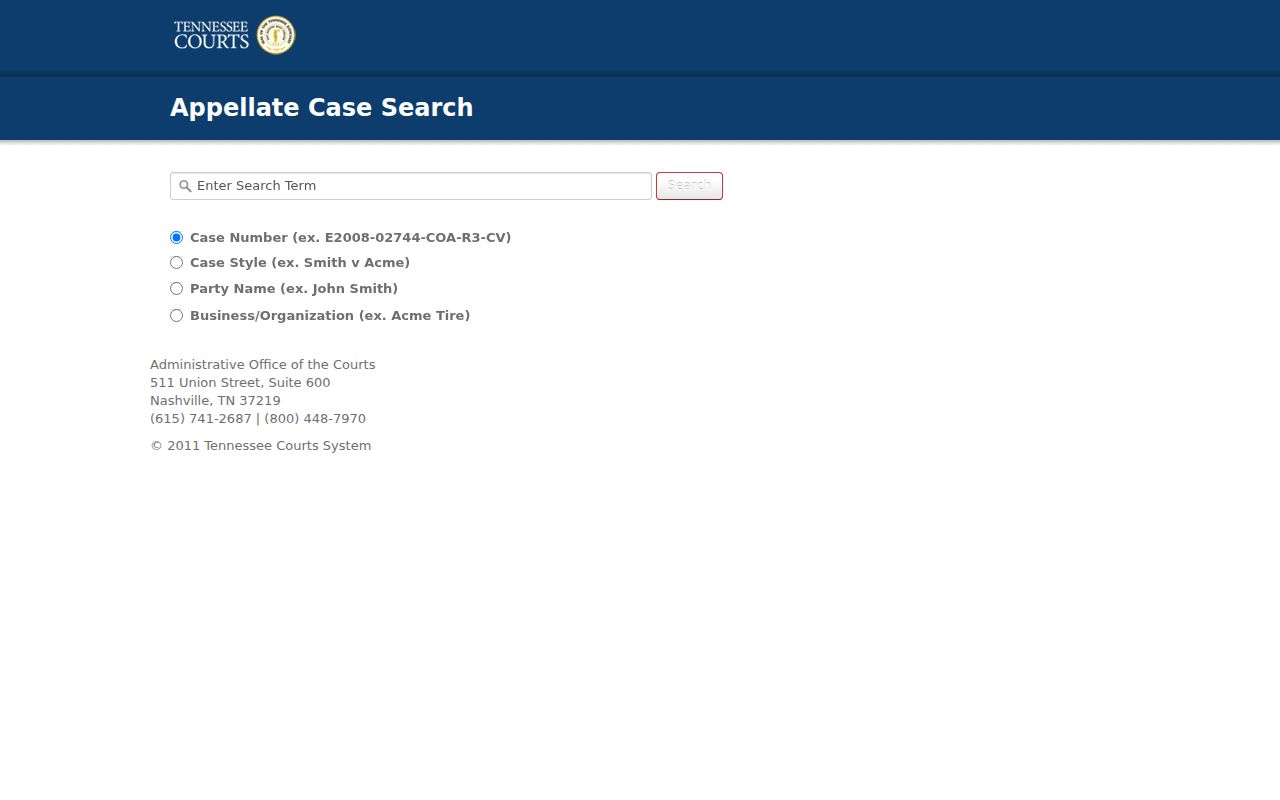Montgomery County criminal court appeal search in Tennessee C-Track