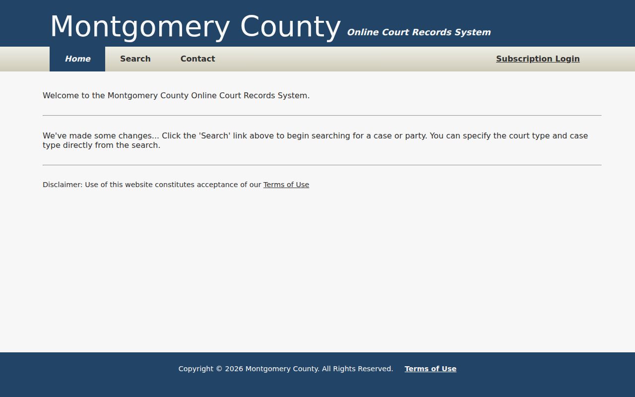 Montgomery County criminal court case TnCIS login