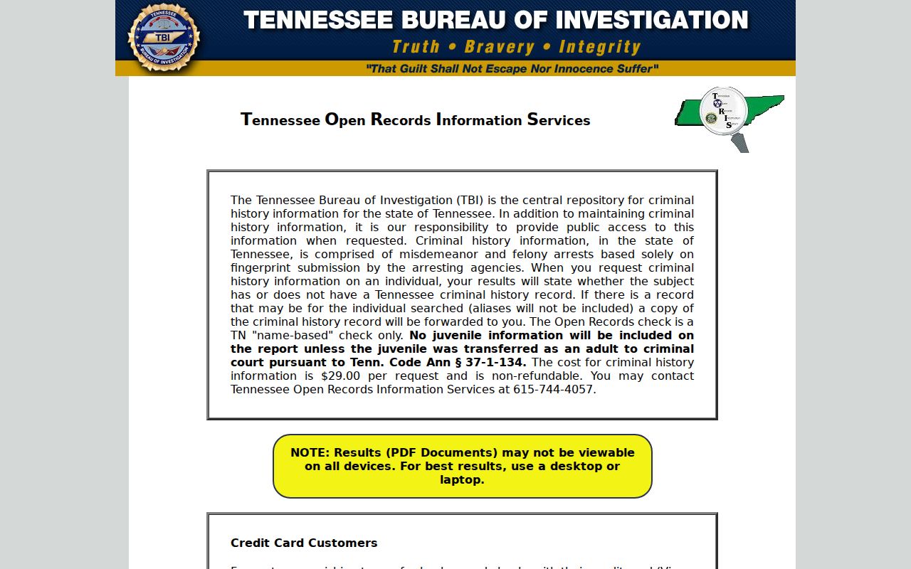 Montgomery County criminal history TORIS background check portal