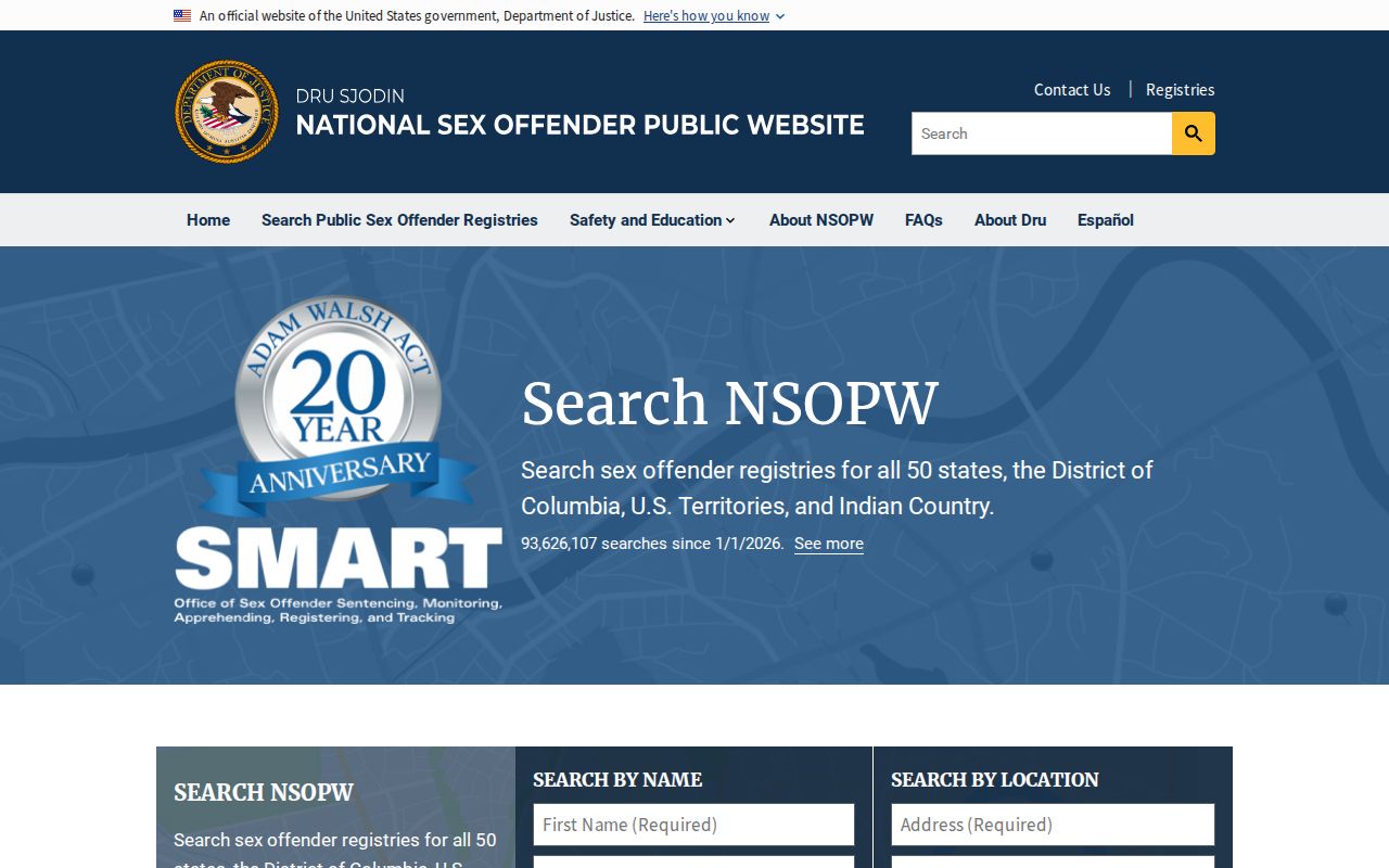 Montgomery County sex offender check through the national NSOPW portal